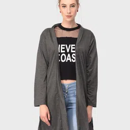 TEEMOODS Women Long Sleeves Longline Shrug-25