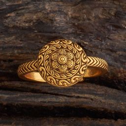 Kushal's Fashion Jewellery Gold-Plated Ethnic Antique Finger Ring-image-55