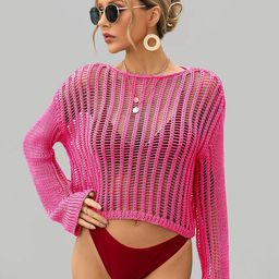 JC Collection Crochet Cover-up Swim Wear-image-12