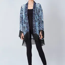 First Resort by Ramola Bachchan Open Front Printed Shrug-39