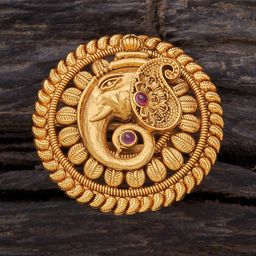 Kushal's Fashion Jewellery Gold-Plated Adjustable Ring-35