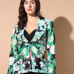 TANDUL Women Printed Tropical Button Shrug-39