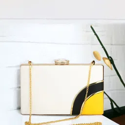 Toobacraft Colourblocked Box Clutch-25