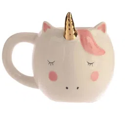 Awestuffs White & Pink Geometric Textured Ceramic Glossy Mug-38