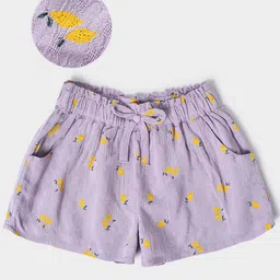 MiArcus Girls Conversational Printed Regular Fit Mid-Rise Cotton Regular Shorts-53