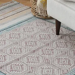Art Avenue Premier Beige Printed Rectangular Cotton Rug-13