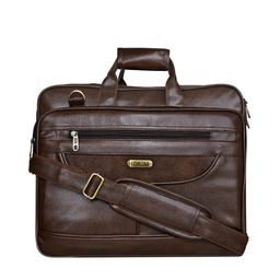 LOREM Men Coffee Brown & Gold-Toned Textured Laptop Bag-39