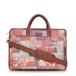 ZOUK Unisex Red & Blue Printed Laptop Bag image 1