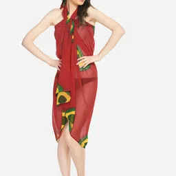 MIRCHI FASHION Abstract Printed Swimwear Cover Up Sarong-image-32