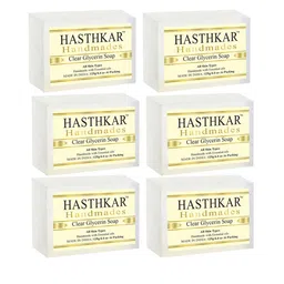 Hasthkar Handmades Set of 6 Clear Glycerin Soaps with Rose Water & Coconut Oil - 125g each-41