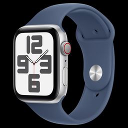 Apple Watch SE GPS+Cellular with Denim Sport Band - S/M (44mm Retina LTPO OLED Display, Silver Aluminium Case)-picture-27