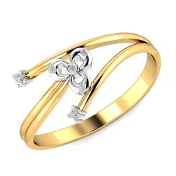 KUBERBOX Gracia 18KT Gold Diamond-Studded Finger Ring-1.76gm-image-27