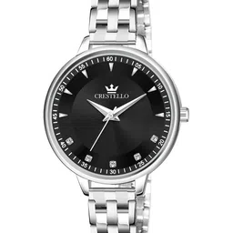 CRESTELLO Women Stainless Steel Straps Analogue Watch CR-L138-BLK-CH-image-7