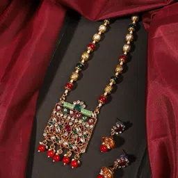 ANIKAS CREATION Multicolored Meenakari Jwellery Set-26