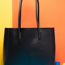 HAUTE SAUCE by Campus Sutra Black PU Oversized Structured Tote Bag Comes With Small Bag-15