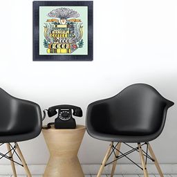 PnF Black & Yellow Wooden Painting Wall Art-image-102