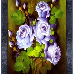 PnF Green & Purple Wooden Painting Wall Art-33