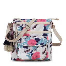 Anekaant Floral Printed Shopper Tasselled Sling Bag-29