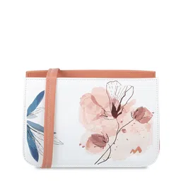Metro Floral Printed Structured Sling Bag-12