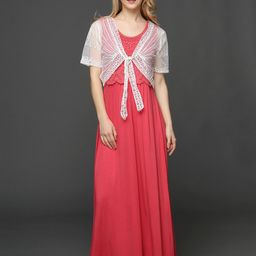 JC Collection Embroidered Crop Sheer Tie-Up Shrug-image-46