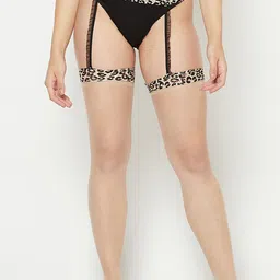Da Intimo Animal Printed Semi Sheer Lace Stockings-image-45