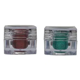 Veoni BELLE Set of 2 HD Holographic Glitter Eyeshadows 5g Each - Ruby Red + Sea Green-18