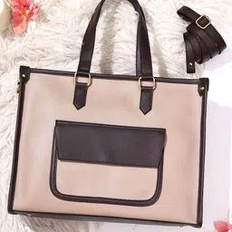 LEGAL BRIBE Women Colourblocked Shopper Tote Bag-24