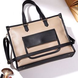 LEGAL BRIBE Women Colourblocked Shopper Tote Bag-image-59