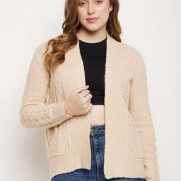Madame Self Design Open Front Shrug-18
