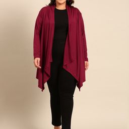 The Pink Moon Plus Size Open-Front Shrug-27