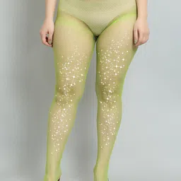 COLOR STYLE Rhinestone Studded Stockings-image-47