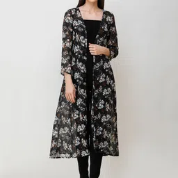 MINOS Floral Printed Longline Shrug-50