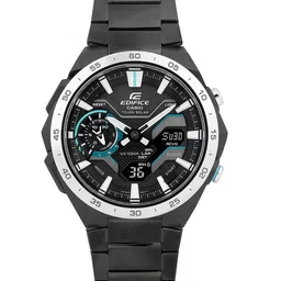 CASIO Men Stainless Steel Cuff Straps Chronograph Solar Powered Watch ED590-39