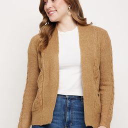 Madame Long Sleeves Open Front Casual Shrug-15