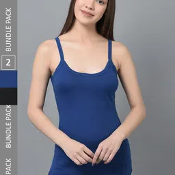 Dollar Missy Pack Of 2 Combed Cotton Camisoles-image-72