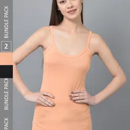 Dollar Missy Pack Of 2 Combed Cotton Camisoles-image-93