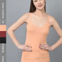 Dollar Missy Pack of 3  Combed Cotton Camisole-image-55