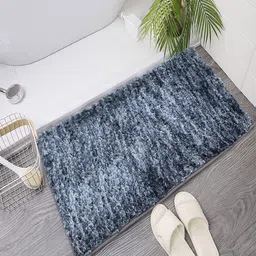 LUXEHOME INTERNATIONAL Grey Solid 1850 GSM Anti-Skid Bath Rug-3