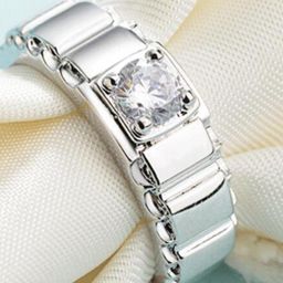MYKI Silver-Plated CZ-Studded Finger Ring-image-75