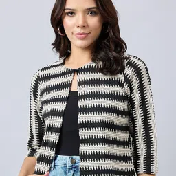 Style Quotient Women Striped Shrug-31