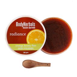 BodyHerbals Brightening Body Scrub Polisher with Orange + Honey & Spoon - 200 g-16