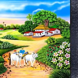 PnF Black & Green Wooden Floral and Botanical Wall Painting-image-88