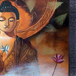 PnF Black & Brown Glass Religious Painting Wall Art-image-99