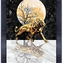 PnF Black & White Lion Wooden Framed Painting Wall Art-image-6