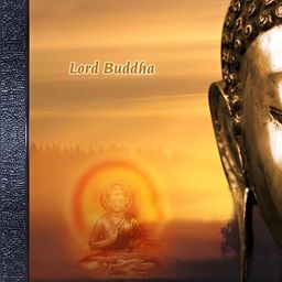 PnF Black & Brown Lord Buddha Religious Painting Wall Art-image-32