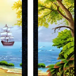 PnF Charcoal & Blue 3 Pieces Wooden Painting Wall Art-image-61