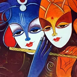PnF Black & Blue Paper Religious Painting Wall Art-image-62