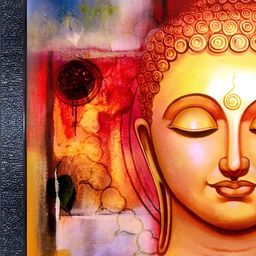 PnF Black & Yellow Wooden Religious Painting Wall Art-picture-29