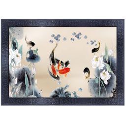 PnF Black & Beige Wooden Floral and Botanical Painting Wall Art-picture-34