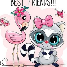 PnF Black & Pink Wooden Birds and Animals Painting Wall Art-image-87